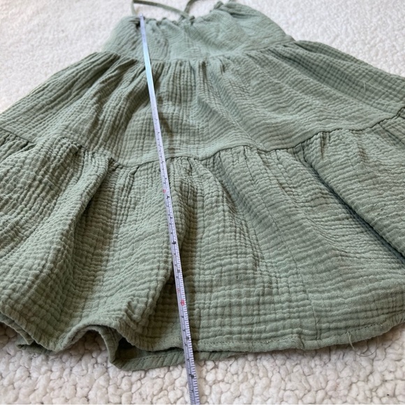 Criss Cross Open Back Ruffle Hem Cami Dress - Picture 5 of 8